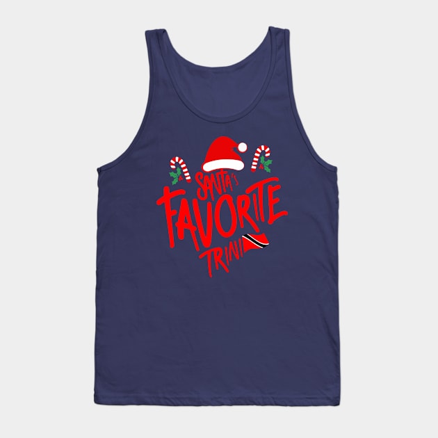 Santa's Favorite Trini - Trinidad Christmas Tank Top by Trinidad Slang Clothing